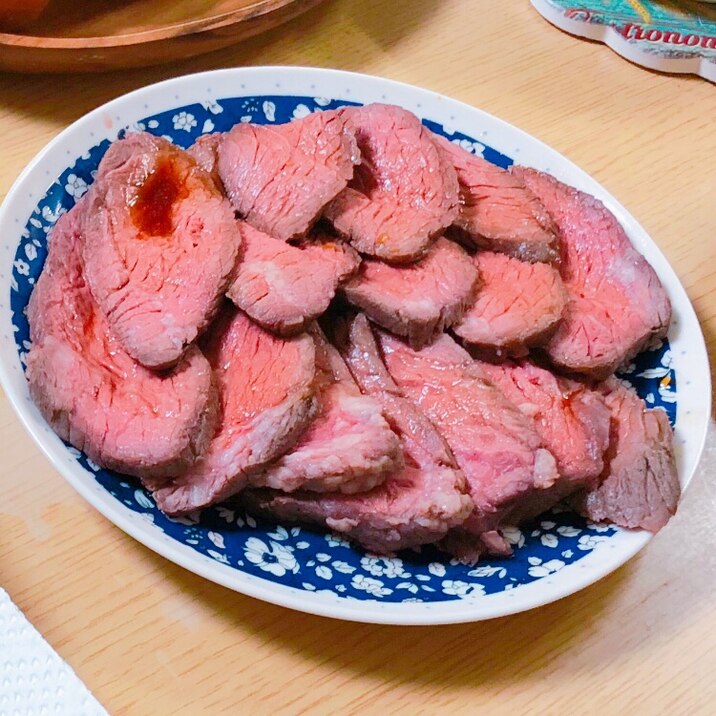 湯せんで簡単 ローストビーフ レシピ 作り方 By Aimiレシピ 楽天レシピ